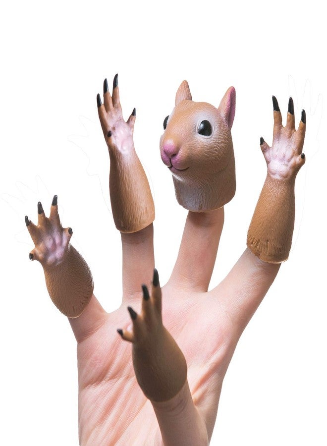 AQKILO Finger Puppet Set, Animals Puppet Show Theater Props, Novelty Toys Weird Stuff Gifts (Squirrel & Cat) - Image 2